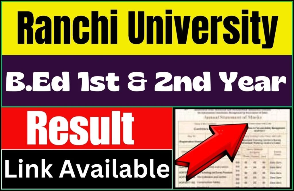 Ranchi University B.Ed Result