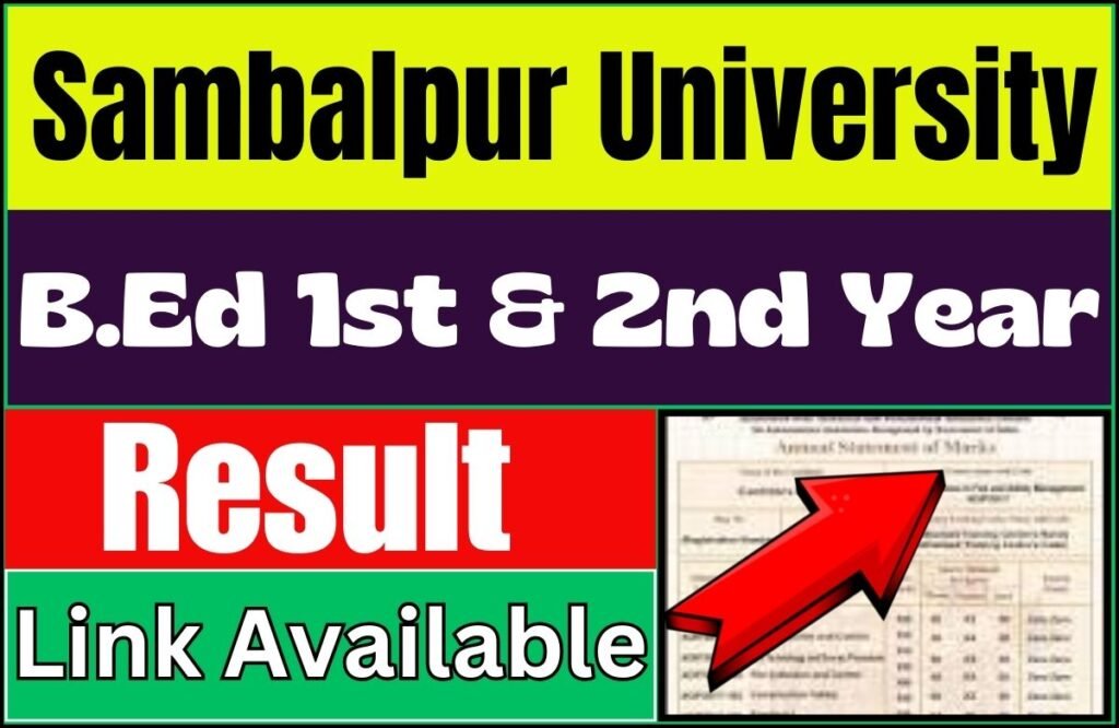 Sambalpur University B.Ed Result