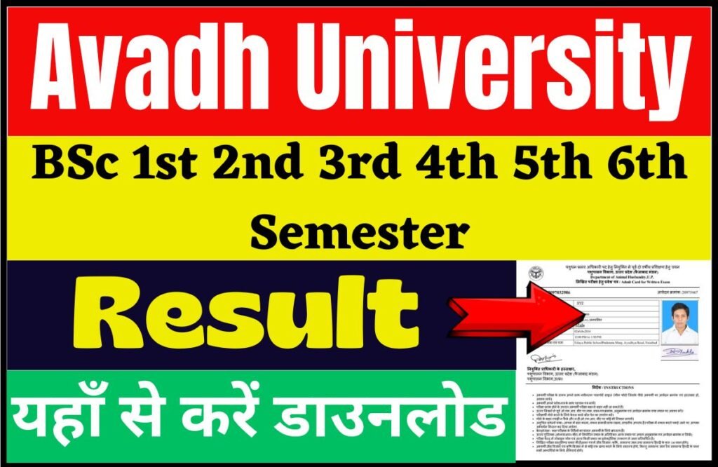 Avadh University BSc Result