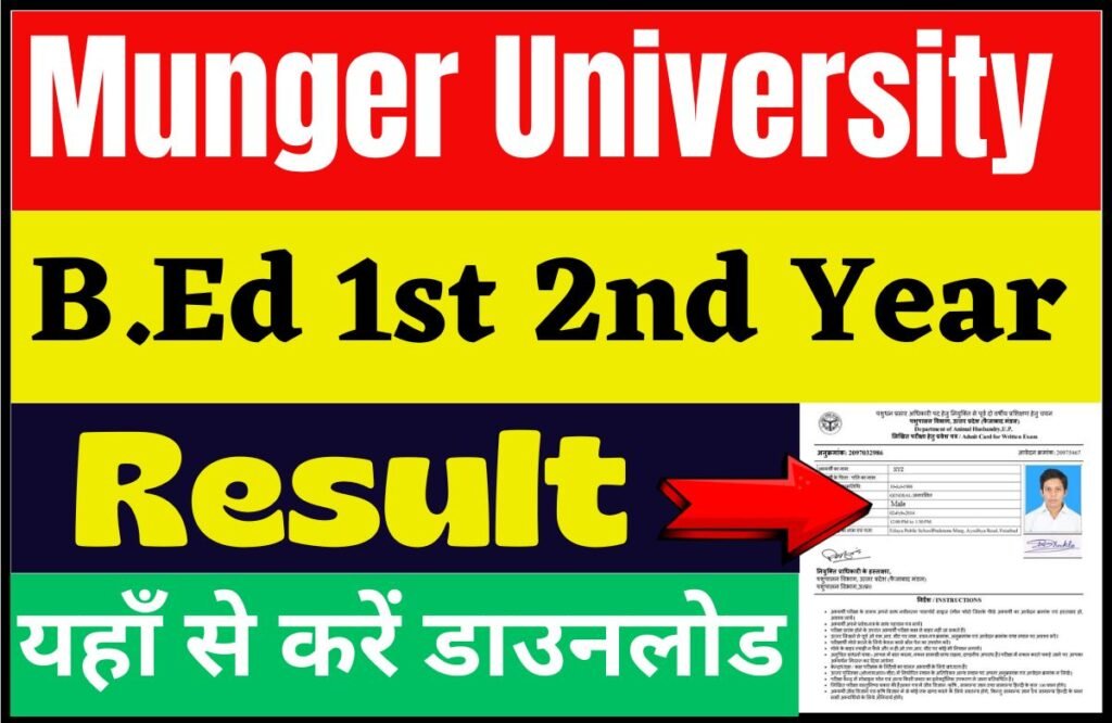 Munger University B.Ed Result