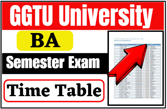 GGTU BA Time Table