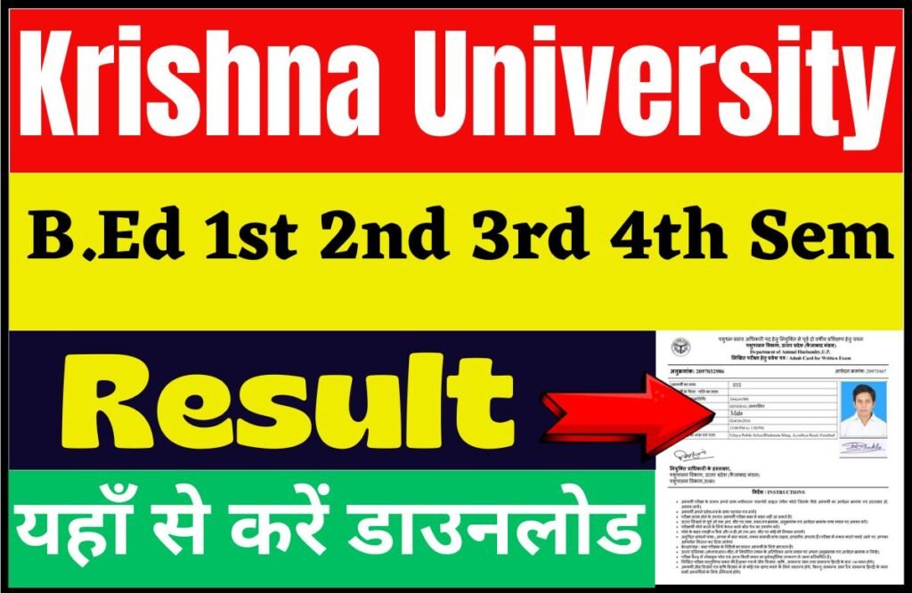 Krishna University B.Ed Result