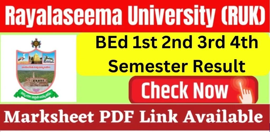 Rayalaseema University B.Ed Result