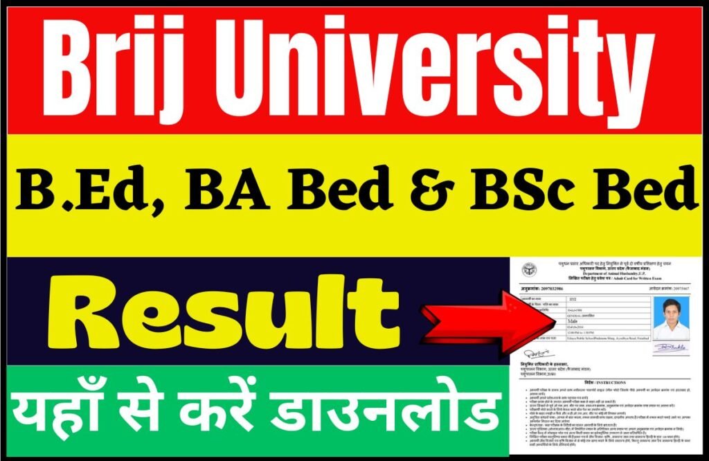 Brij University B.Ed Result