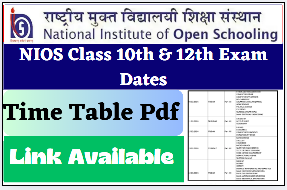 NIOS Date Sheet