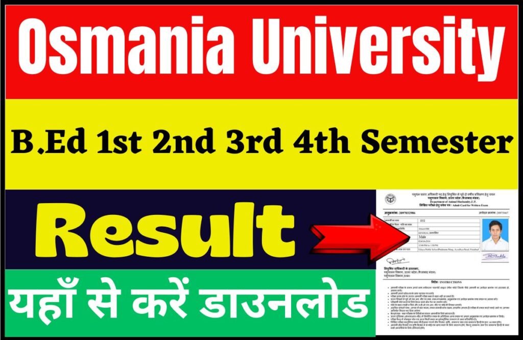 Osmania University B.Ed Result