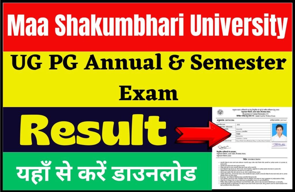 Maa Shakumbhari University Result